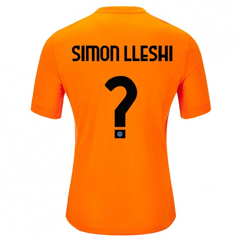 Danxen Mulher Simon Lleshi #0 Laranja Claro Preto Camisola Guarda-Redes 2025/26 Camisa