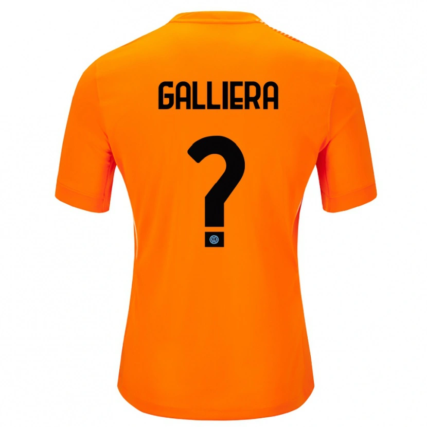 Danxen Mulher Carlo Galliera #0 Laranja Claro Preto Camisola Guarda-Redes 2025/26 Camisa