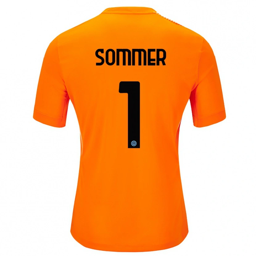 Danxen Mulher Yann Sommer #1 Laranja Claro Preto Camisola Guarda-Redes 2025/26 Camisa