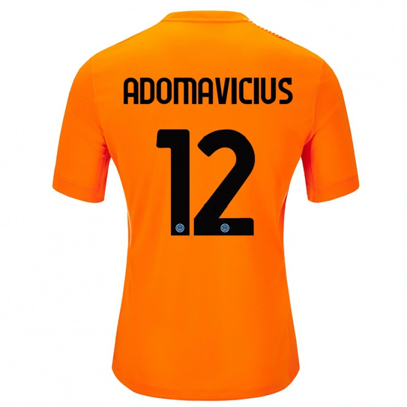 Danxen Mulher Henrikas Adomavicius #12 Laranja Claro Preto Camisola Guarda-Redes 2025/26 Camisa