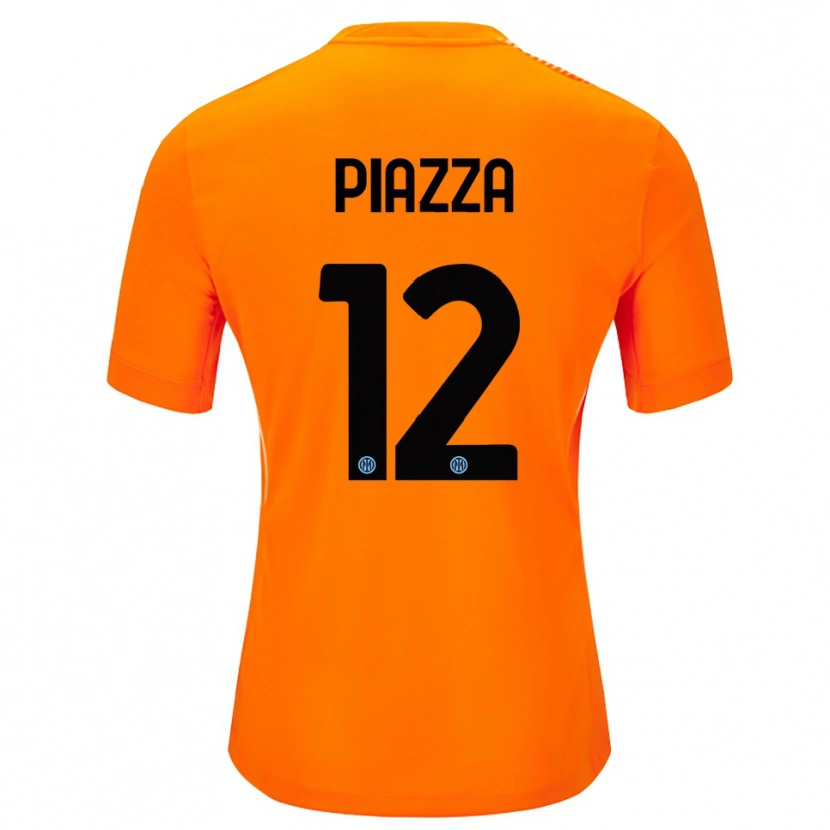 Danxen Mulher Alessia Piazza #12 Laranja Claro Preto Camisola Guarda-Redes 2025/26 Camisa