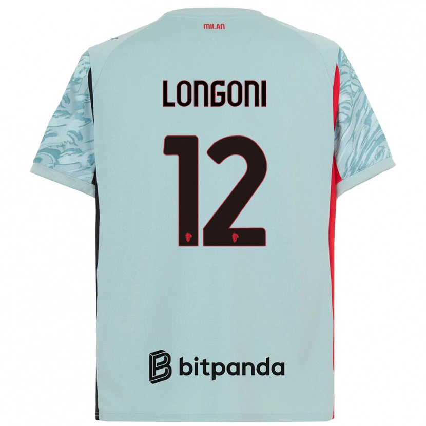 Danxen Mulher Alessandro Longoni #12 Azul Claro Vermelho Camisola Guarda-Redes 2025/26 Camisa