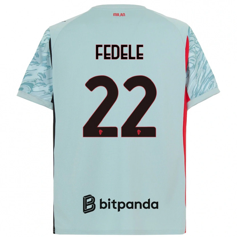Danxen Mulher Noemi Fedele #22 Azul Claro Vermelho Camisola Guarda-Redes 2025/26 Camisa