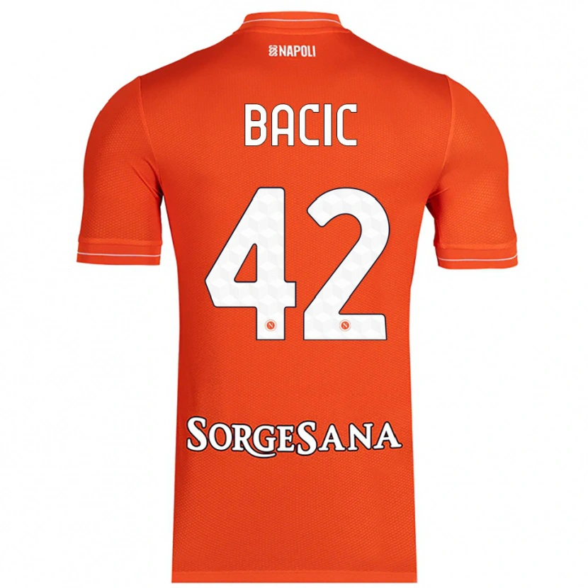 Danxen Mulher Doris Bačić #42 Laranja Vermelho Branco Camisola Guarda-Redes 2025/26 Camisa