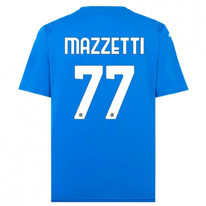 Danxen Mulher Riccardo Mazzetti #77 Azul Branco Camisola Guarda-Redes 2025/26 Camisa