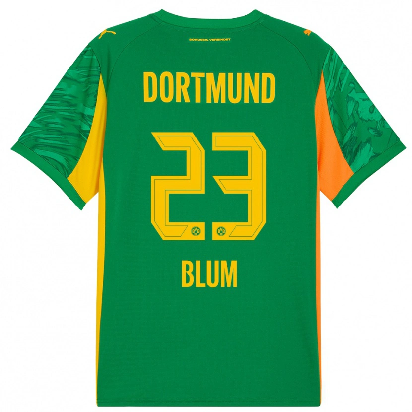 Danxen Mulher Caroline Blum #23 Verde Laranja Camisola Guarda-Redes 2025/26 Camisa