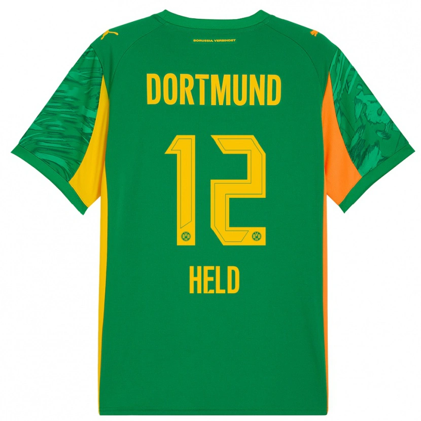 Danxen Mulher Aaron Held #12 Verde Laranja Camisola Guarda-Redes 2025/26 Camisa
