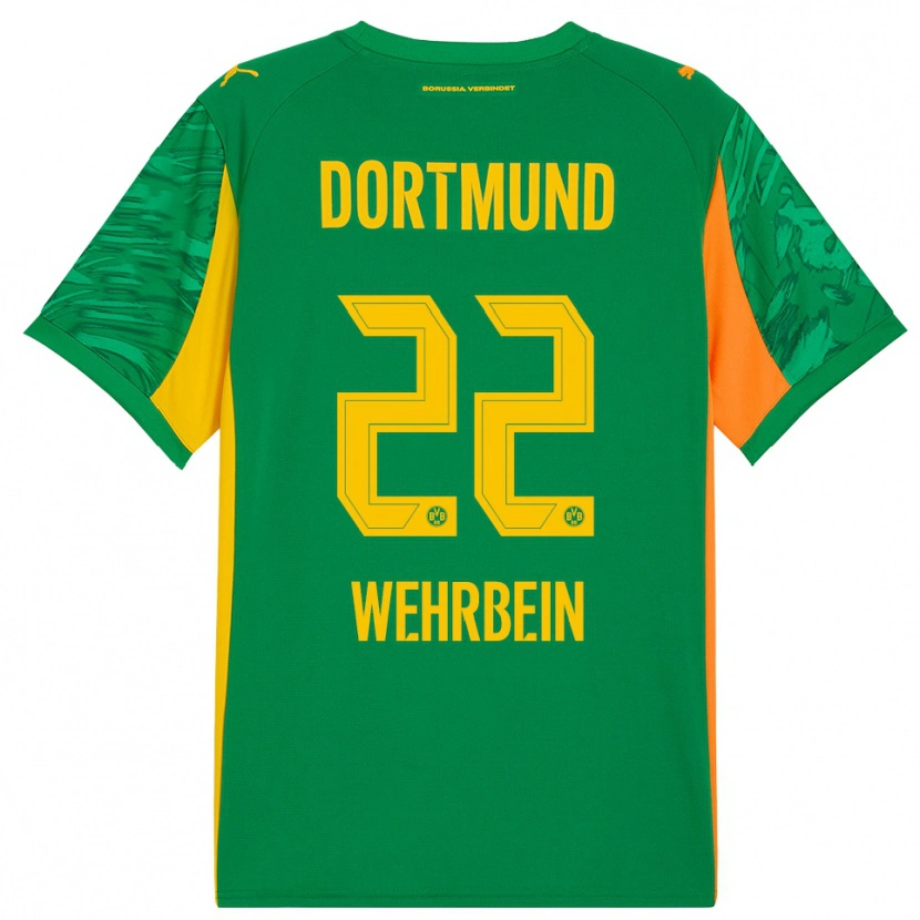 Danxen Mulher Jan-Mattis Wehrbein #22 Verde Laranja Camisola Guarda-Redes 2025/26 Camisa