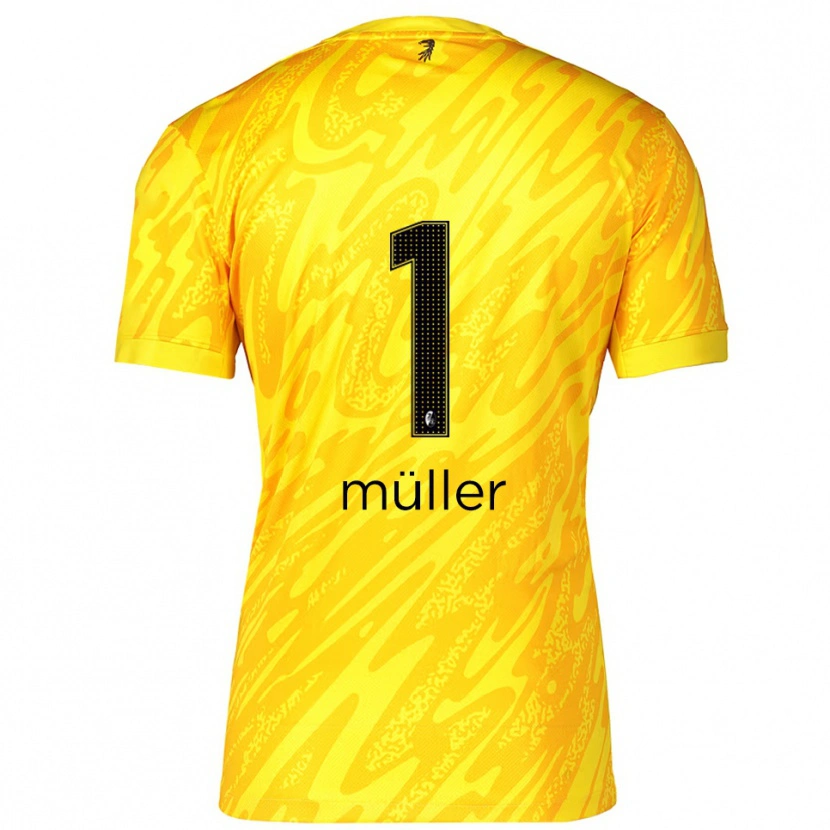 Danxen Mulher Philipp Müller #1 Preto Amarelo Camisola Guarda-Redes 2025/26 Camisa