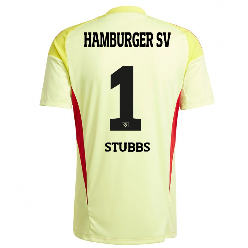 Danxen Mulher James Stubbs #1 Vermelho Amarelo Preto Camisola Guarda-Redes 2025/26 Camisa