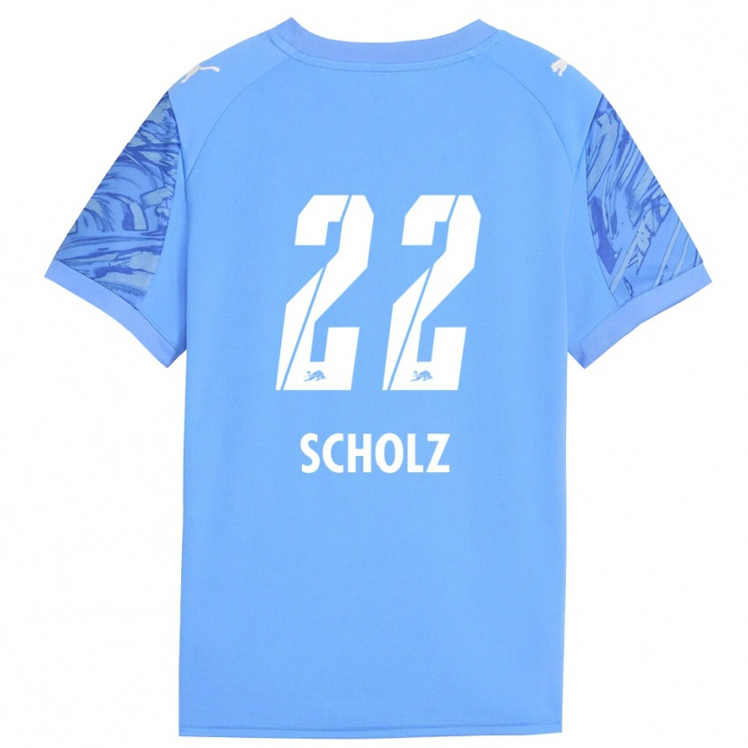 Danxen Mulher Emil Scholz #22 Azul Real Vermelho Camisola Guarda-Redes 2025/26 Camisa