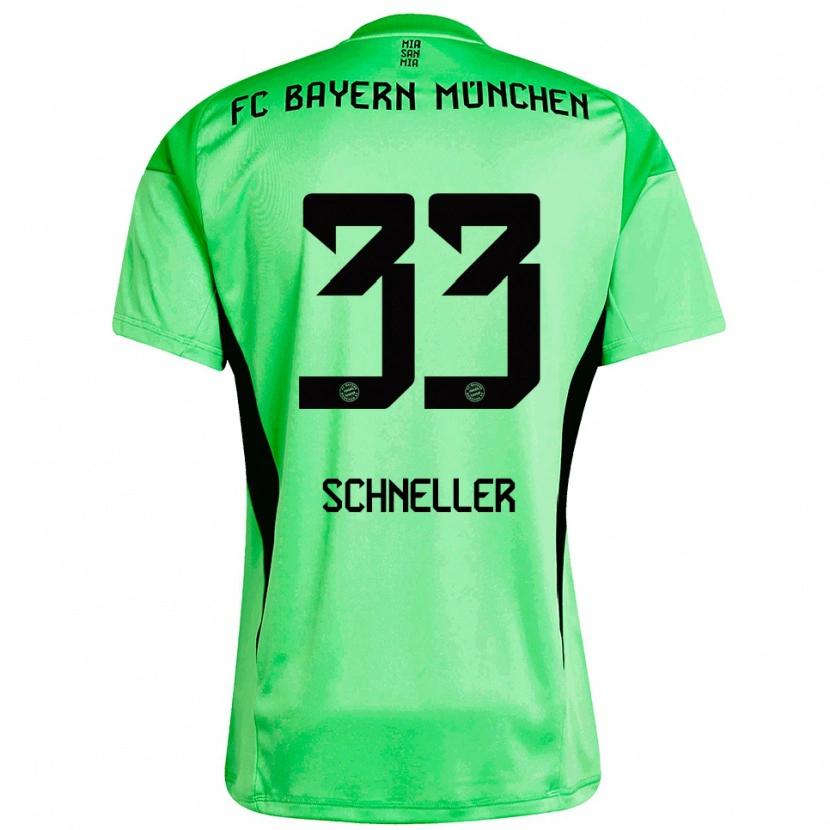 Danxen Mulher Lukas Schneller #33 Verde Amarelo Primavera Médio Camisola Guarda-Redes 2025/26 Camisa