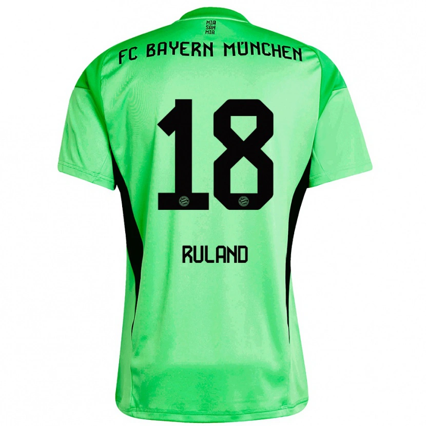 Danxen Mulher Leonard Ruland #18 Verde Amarelo Primavera Médio Camisola Guarda-Redes 2025/26 Camisa