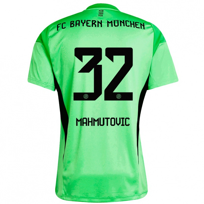 Danxen Mulher Ena Mahmutovic #32 Verde Amarelo Primavera Médio Camisola Guarda-Redes 2025/26 Camisa