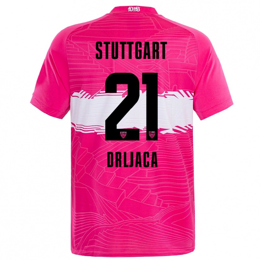 Danxen Mulher Stefan Drljaca #21 Preto Rosa Intenso Camisola Guarda-Redes 2025/26 Camisa
