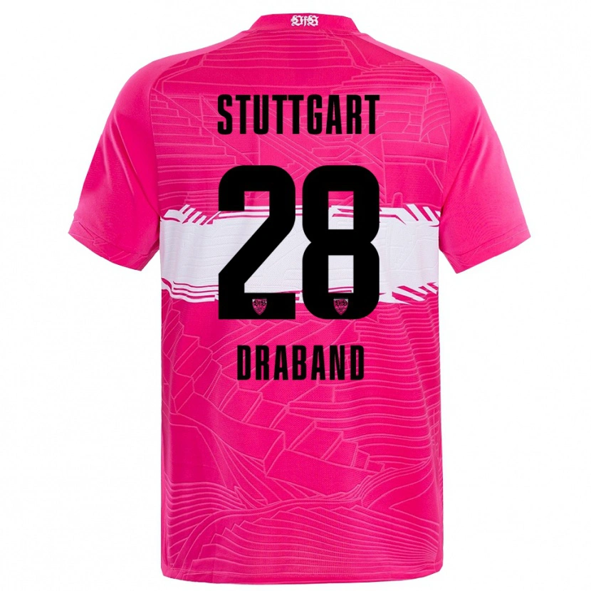 Danxen Mulher Dominik Draband #28 Preto Rosa Intenso Camisola Guarda-Redes 2025/26 Camisa