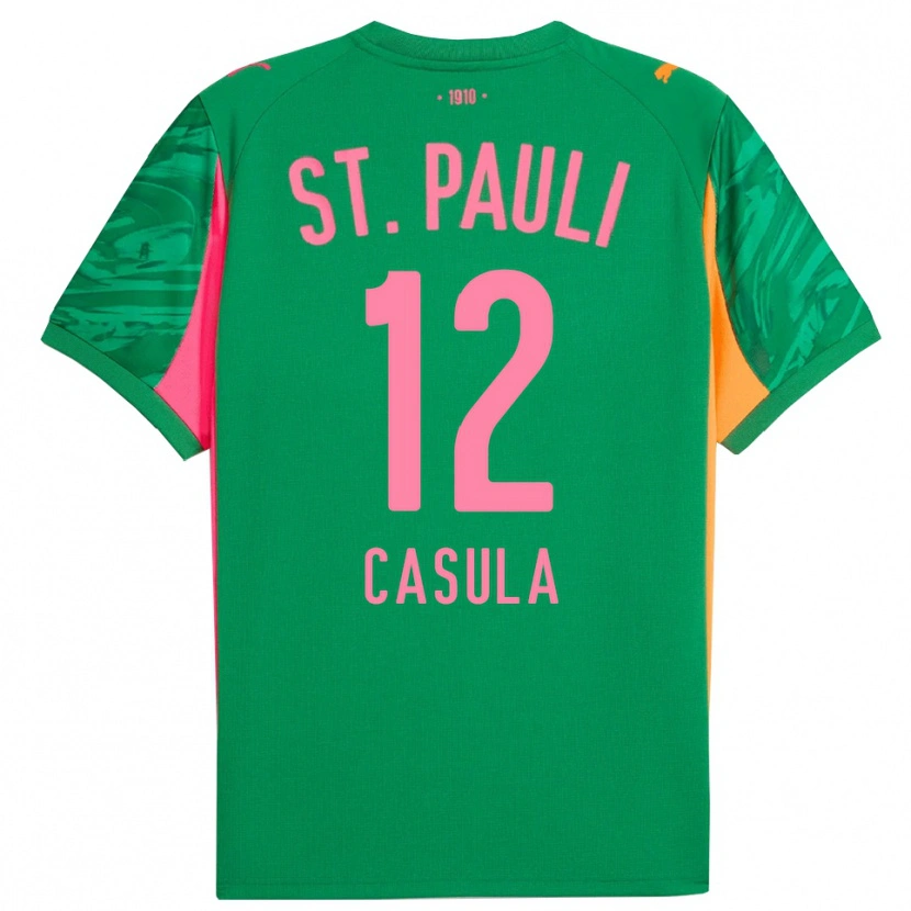 Danxen Mulher David Casula #12 Rosa Laranja Verde Camisola Guarda-Redes 2025/26 Camisa