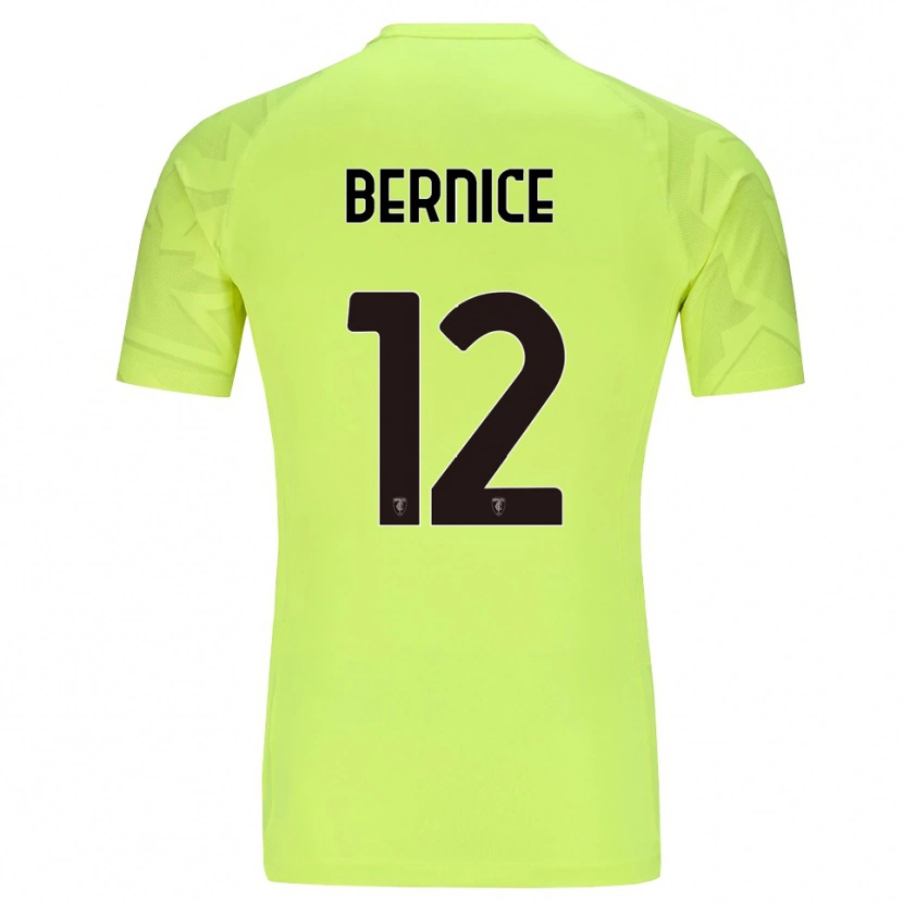 Danxen Mulher Matteo Bernice #12 Verde Fluorescente Camisola Guarda-Redes 2025/26 Camisa