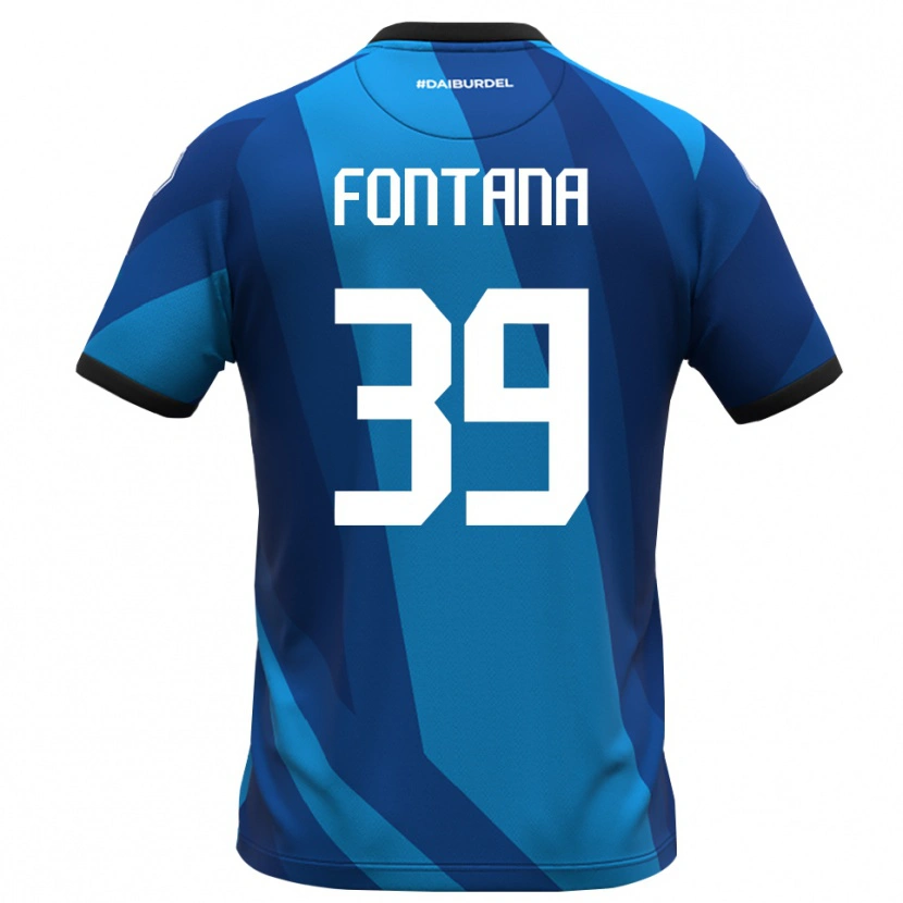 Danxen Mulher Niccolò Fontana #39 Azul Real Laranja Camisola Guarda-Redes 2025/26 Camisa