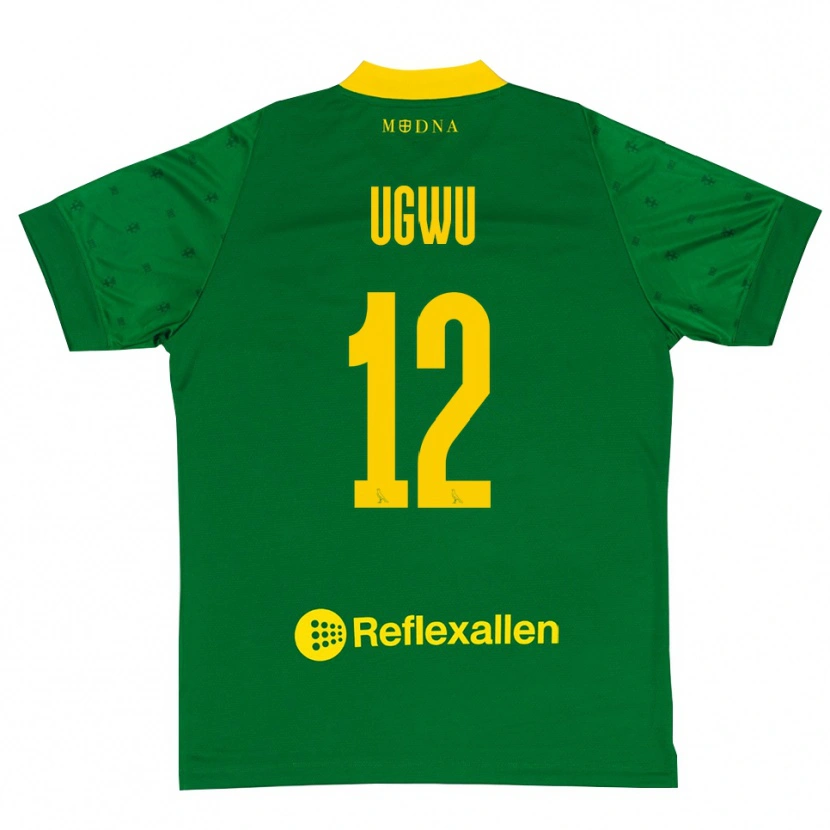 Danxen Mulher Ferdinand Ugwu #12 Verde Amarelo Camisola Guarda-Redes 2025/26 Camisa