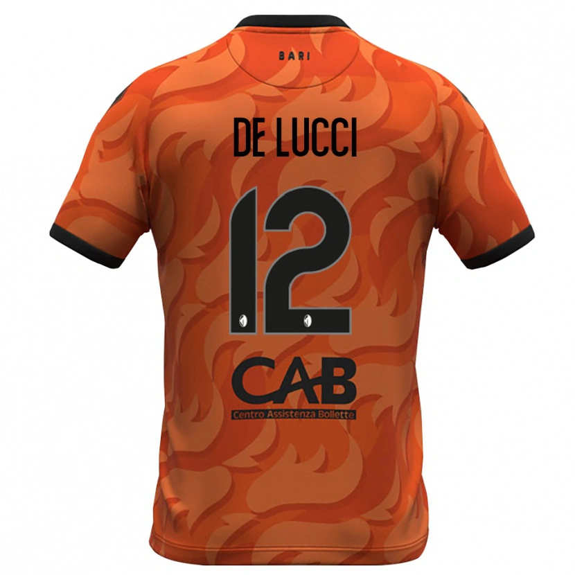Danxen Mulher Paolo De Lucci #12 Laranja Escuro Preto Camisola Guarda-Redes 2025/26 Camisa