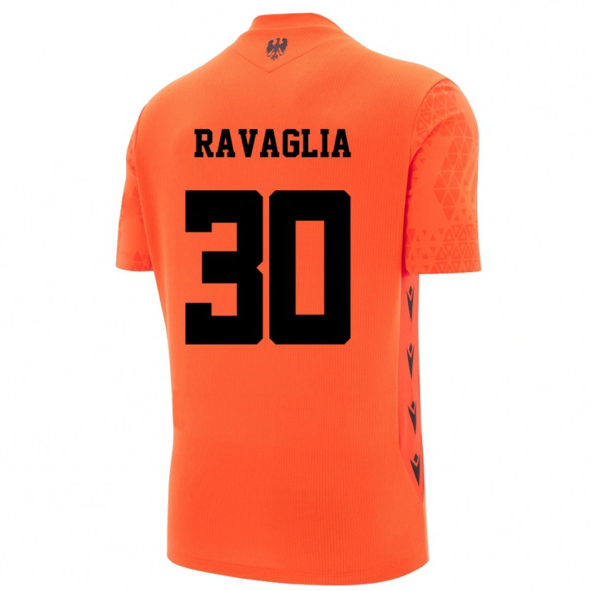 Danxen Mulher Nicola Ravaglia #30 Laranja Escuro Preto Camisola Guarda-Redes 2025/26 Camisa