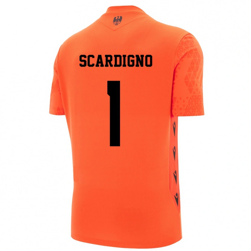 Danxen Mulher Nicholas Scardigno #1 Laranja Escuro Preto Camisola Guarda-Redes 2025/26 Camisa