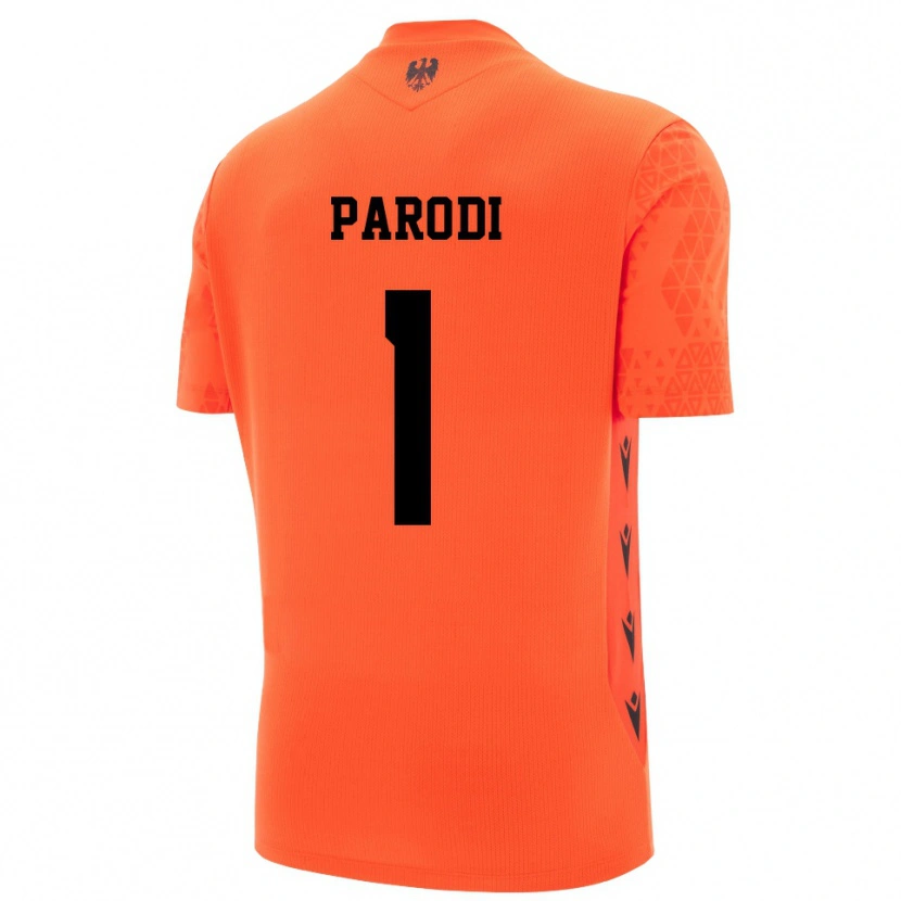 Danxen Mulher Alessio Parodi #1 Laranja Escuro Preto Camisola Guarda-Redes 2025/26 Camisa