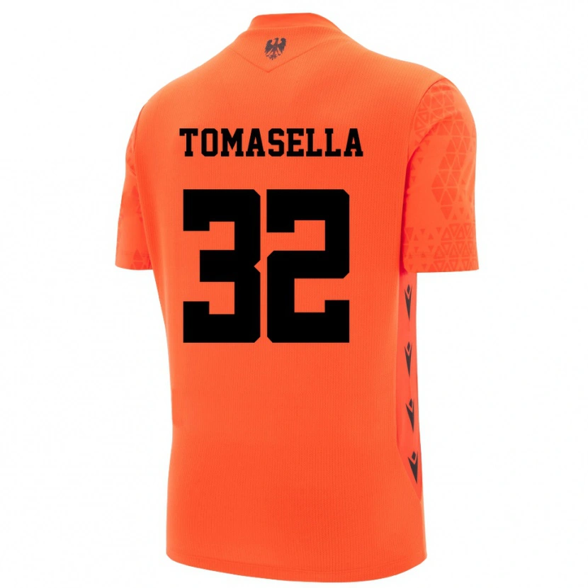 Danxen Mulher Mattia Tomasella #32 Laranja Escuro Preto Camisola Guarda-Redes 2025/26 Camisa