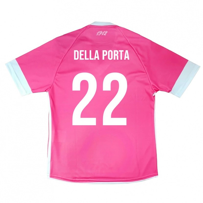 Danxen Mulher Simone Della Porta #22 Rosa Quente Branco Camisola Guarda-Redes 2025/26 Camisa
