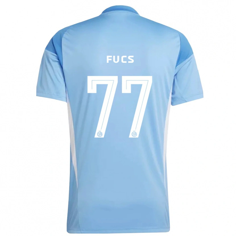 Danxen Mulher Roee Fucs #77 Azul Claro Branco Camisola Guarda-Redes 2025/26 Camisa