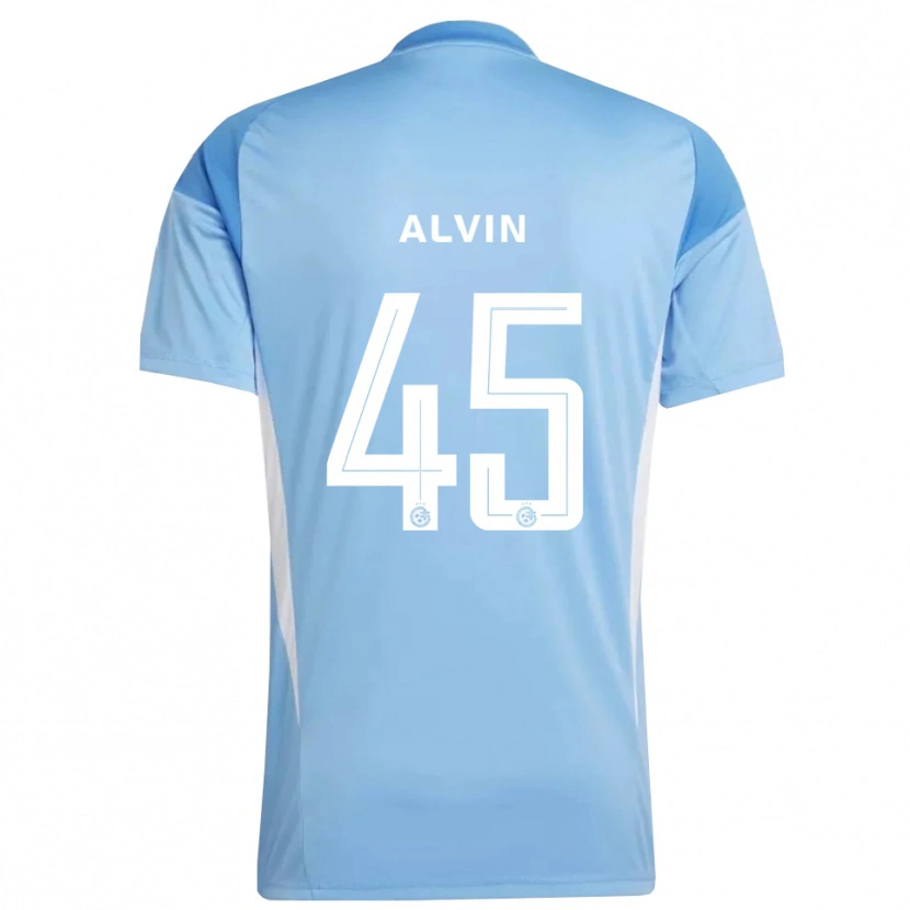Danxen Mulher Glenn Alvin #45 Azul Claro Branco Camisola Guarda-Redes 2025/26 Camisa