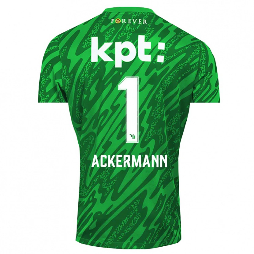 Danxen Mulher Jara Ackermann #1 Branco Verde Camisola Guarda-Redes 2025/26 Camisa