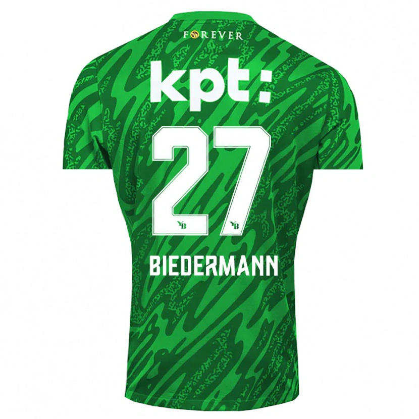 Danxen Mulher Tamara Biedermann #27 Branco Verde Camisola Guarda-Redes 2025/26 Camisa