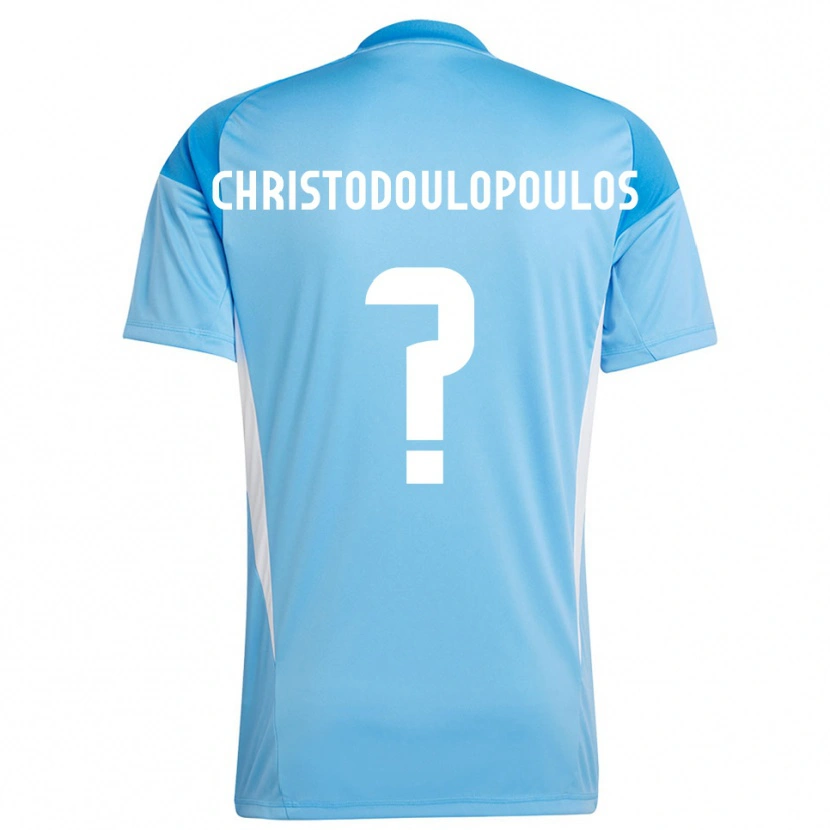 Danxen Mulher Giannis Christodoulopoulos #0 Azul Céu Profundo Camisola Guarda-Redes 2025/26 Camisa