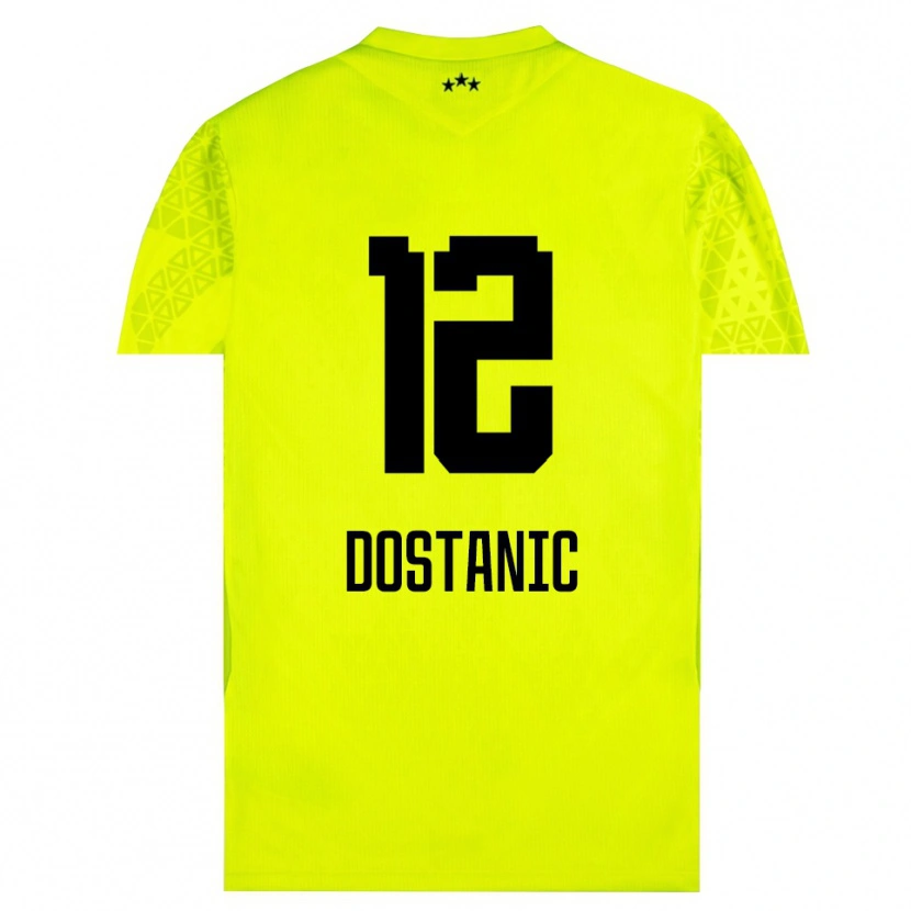 Danxen Mulher Filip Dostanic #12 Preto Verde Amarelo Camisola Guarda-Redes 2025/26 Camisa