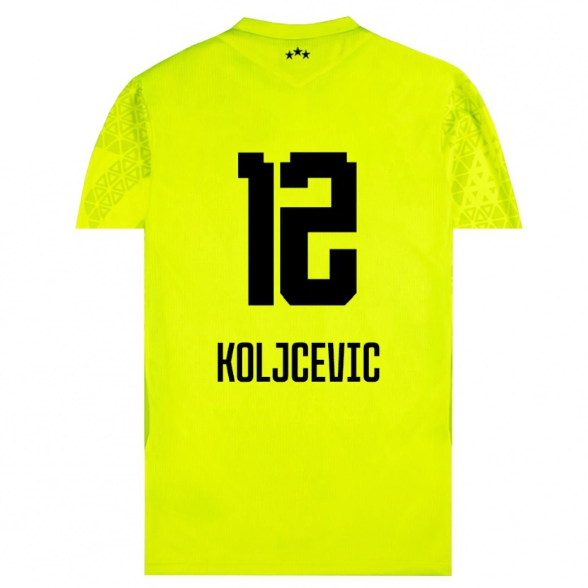 Danxen Mulher Danilo Koljcevic #12 Preto Verde Amarelo Camisola Guarda-Redes 2025/26 Camisa