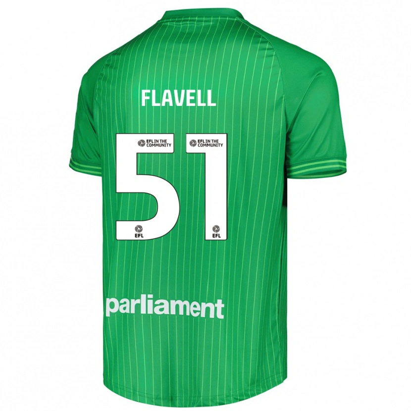 Danxen Mulher Kieren Flavell #51 Verde Lima Camisola Guarda-Redes 2025/26 Camisa