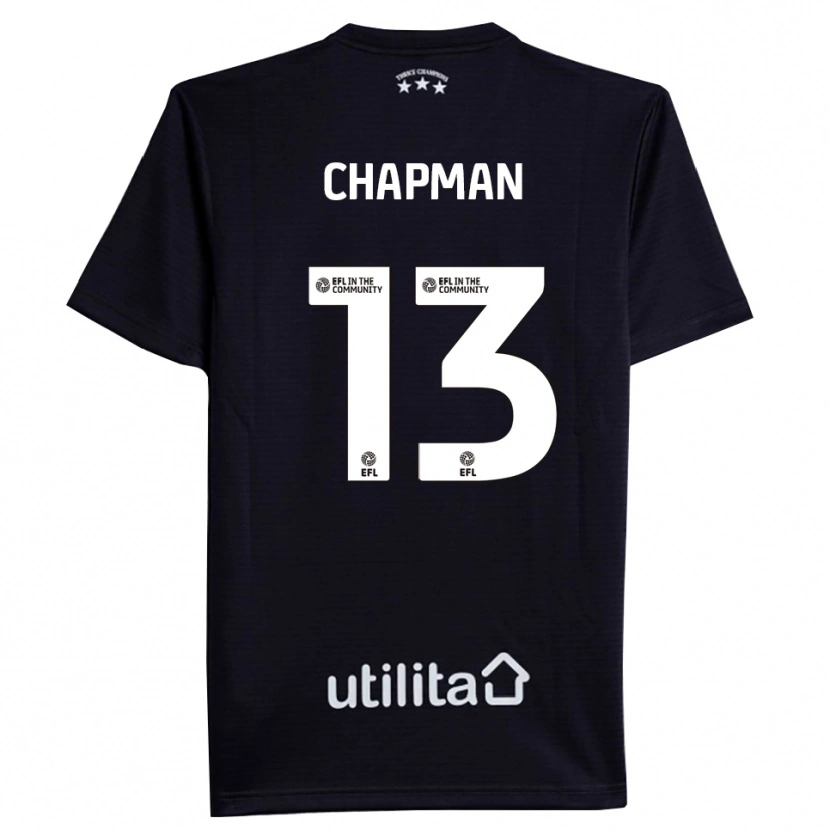 Danxen Mulher Jacob Chapman #13 Preto Branco Camisola Guarda-Redes 2025/26 Camisa