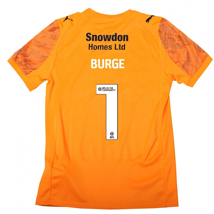 Danxen Mulher Lee Burge #1 Preto Laranja Camisola Guarda-Redes 2025/26 Camisa