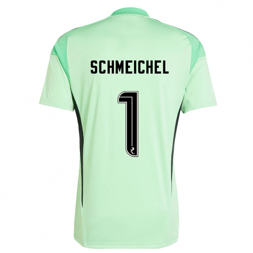 Danxen Mulher Kasper Schmeichel #1 Preto Verde Claro Camisola Guarda-Redes 2025/26 Camisa