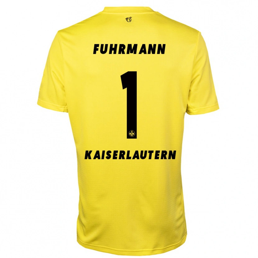 Danxen Mulher Lasse Fuhrmann #1 Amarelo Preto Camisola Guarda-Redes 2025/26 Camisa