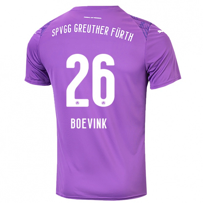 Danxen Mulher Pelle Boevink #26 Roxo Branco Camisola Guarda-Redes 2025/26 Camisa