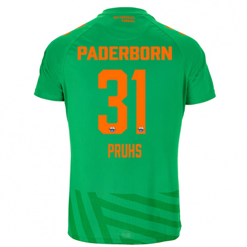 Danxen Mulher Florian Pruhs #31 Verde Laranja Camisola Guarda-Redes 2025/26 Camisa