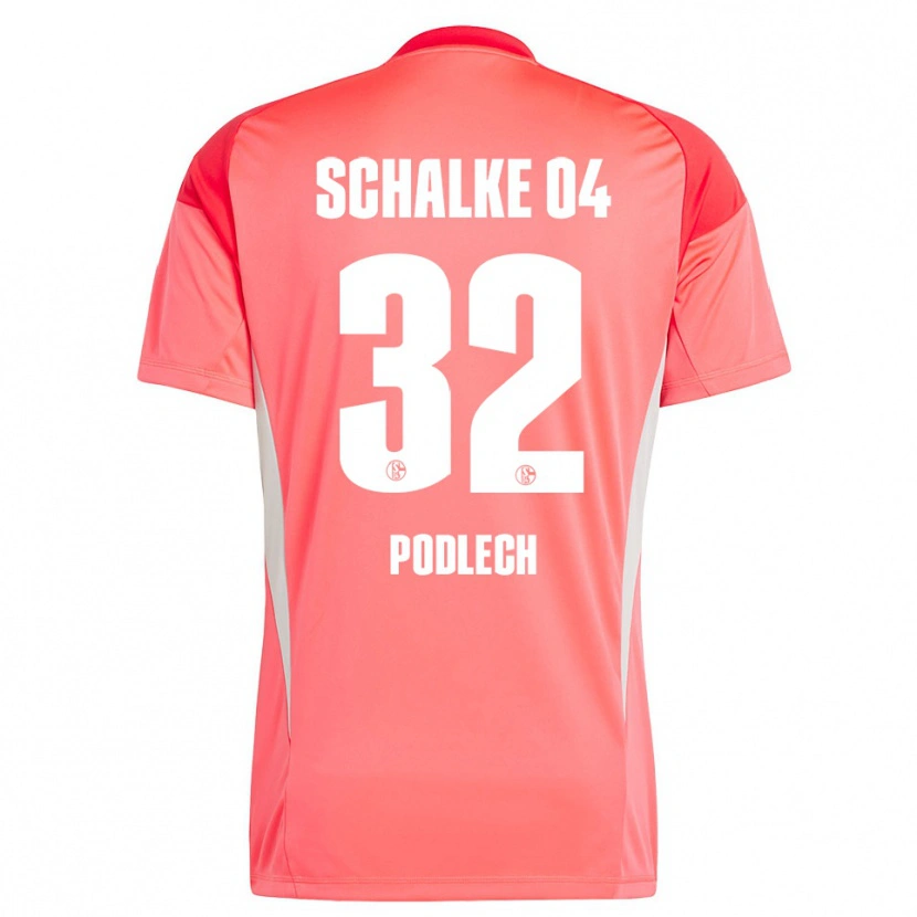 Danxen Mulher Luca Podlech #32 Vermelho Coral Camisola Guarda-Redes 2025/26 Camisa
