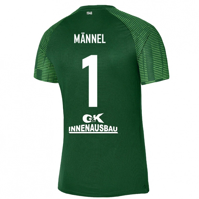 Danxen Mulher Martin Männel #1 Verde Escuro Preto Camisola Guarda-Redes 2025/26 Camisa