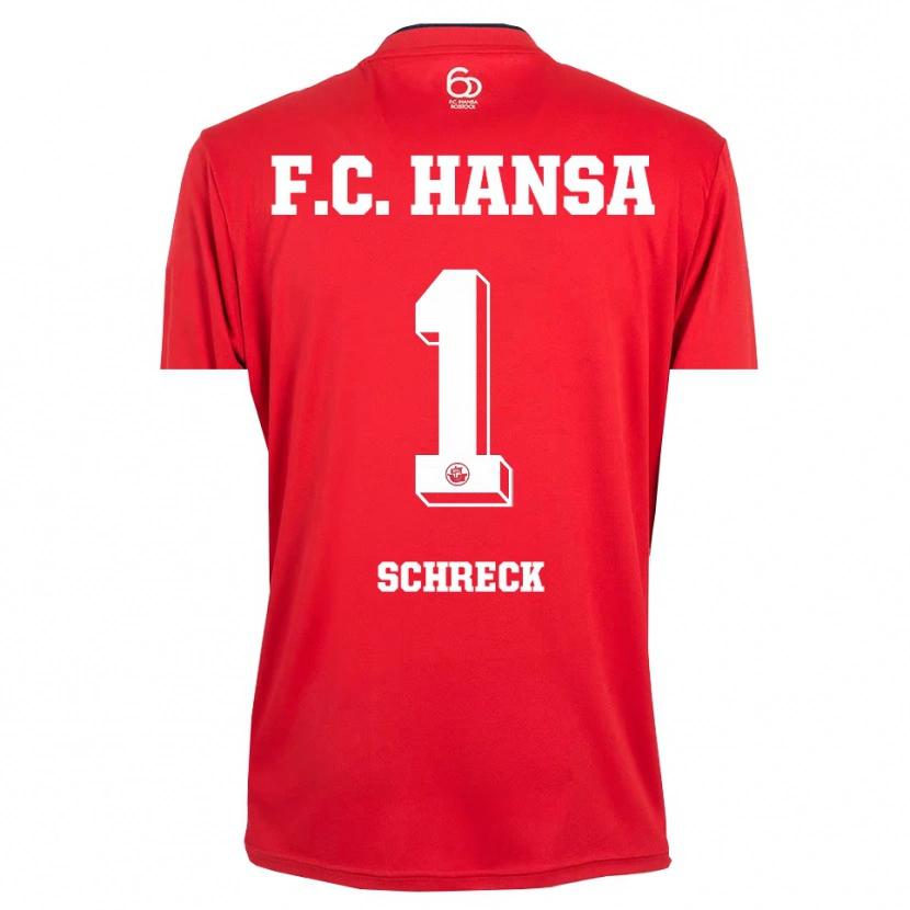 Danxen Mulher Til Schreck #1 Vermelho Branco Camisola Guarda-Redes 2025/26 Camisa
