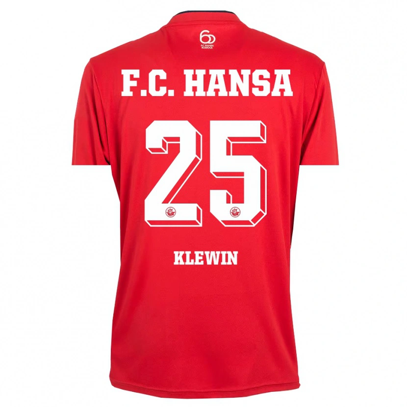 Danxen Mulher Philipp Klewin #25 Vermelho Branco Camisola Guarda-Redes 2025/26 Camisa