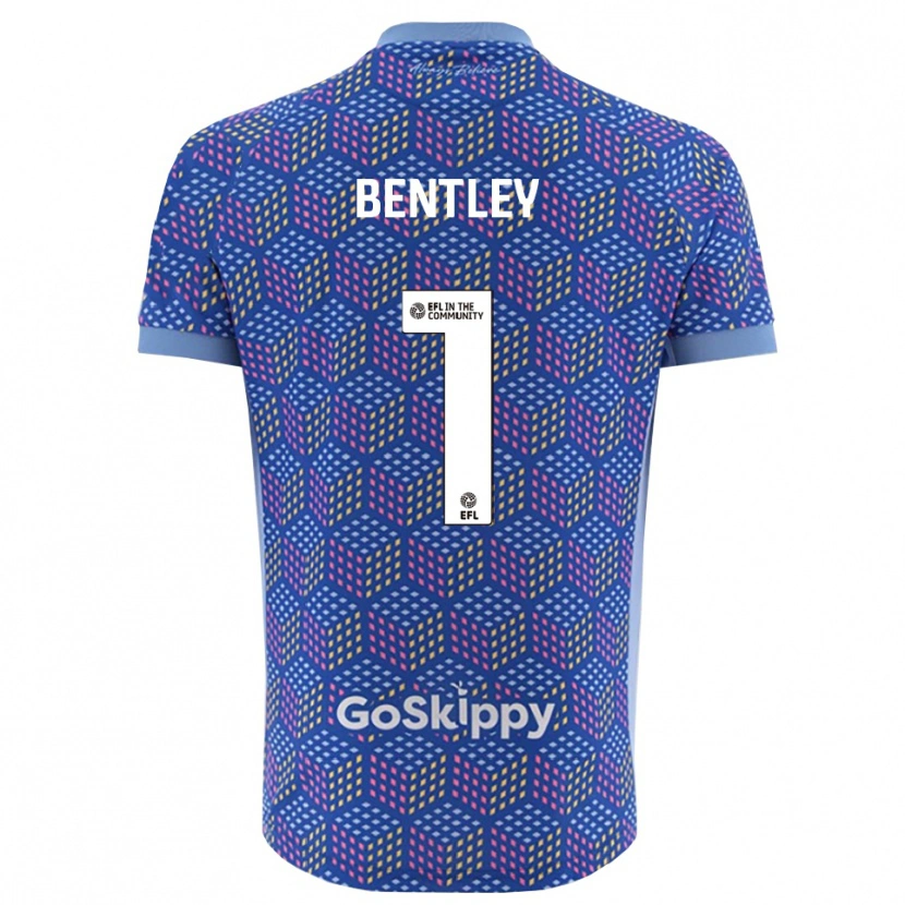 Danxen Mulher Fran Bentley #1 Azul Preto Camisola Guarda-Redes 2025/26 Camisa