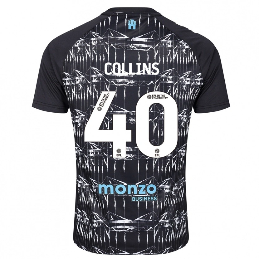 Danxen Mulher Brad Collins #40 Azul Preto Camisola Guarda-Redes 2025/26 Camisa